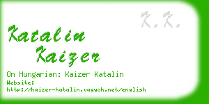 katalin kaizer business card